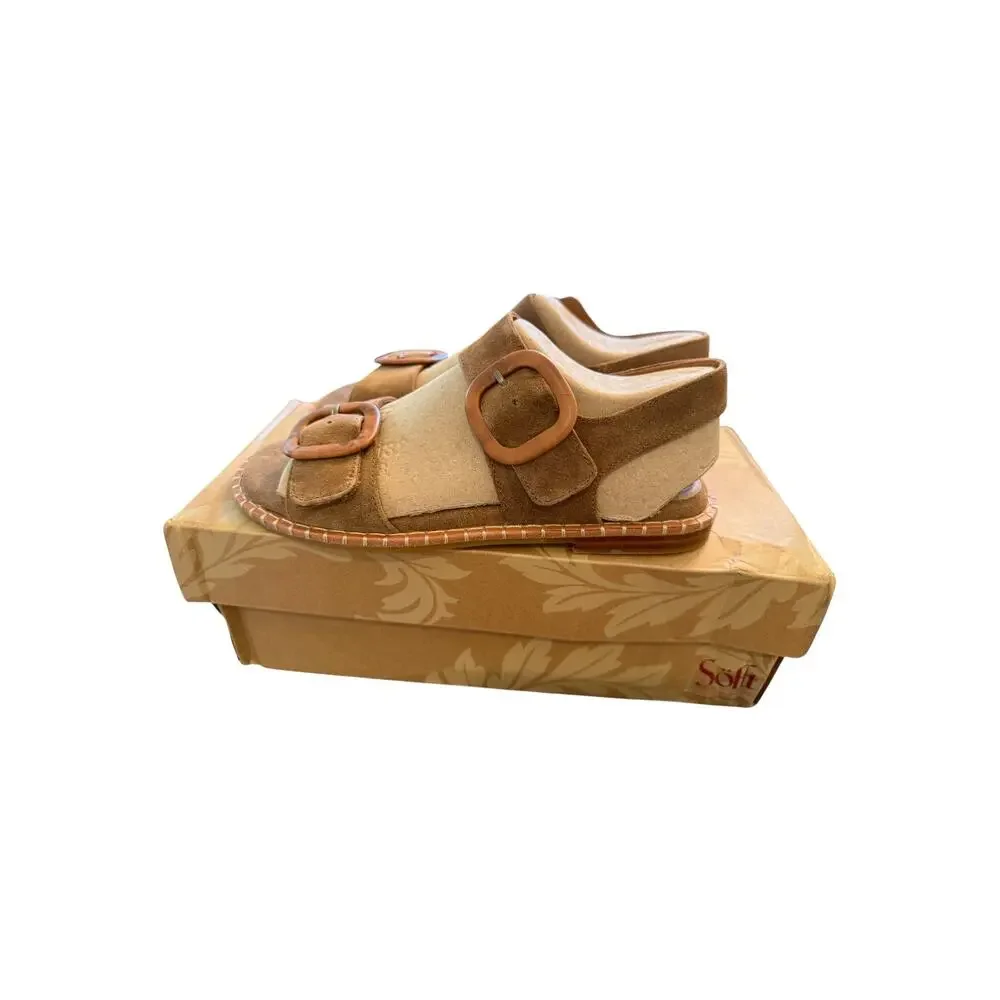 Sofft Oak Women's Brown Buckle Straps Napa Sandal Size 7M